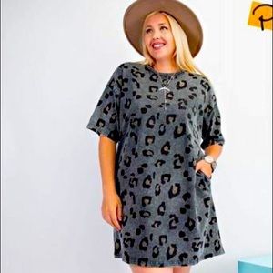 Cheetah print t shirt dress Size L